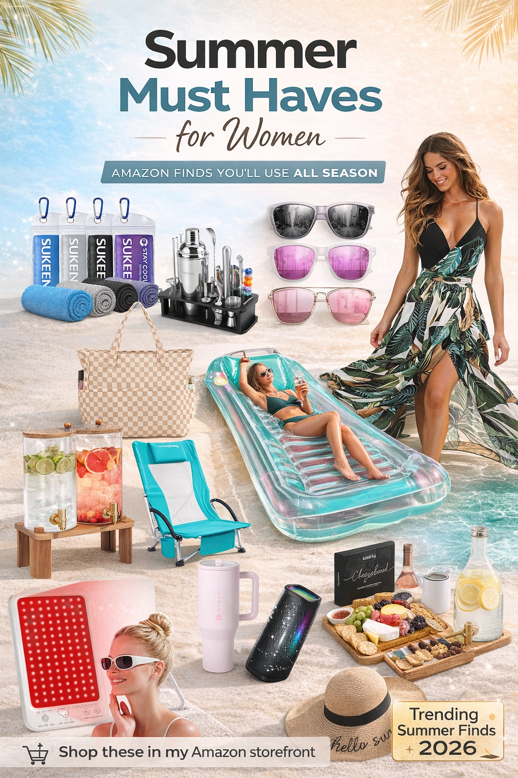 Must Have Beach Vacation Items from Amazon   Discover amazon must haves for beach vacation that everyone is adding to cart right now.  Shop now on Amazon and enjoy your beach vacation like never before.  #BeachVacation #BeachTrip #BeachPacking #AmazonBestSellers #TravelInspo