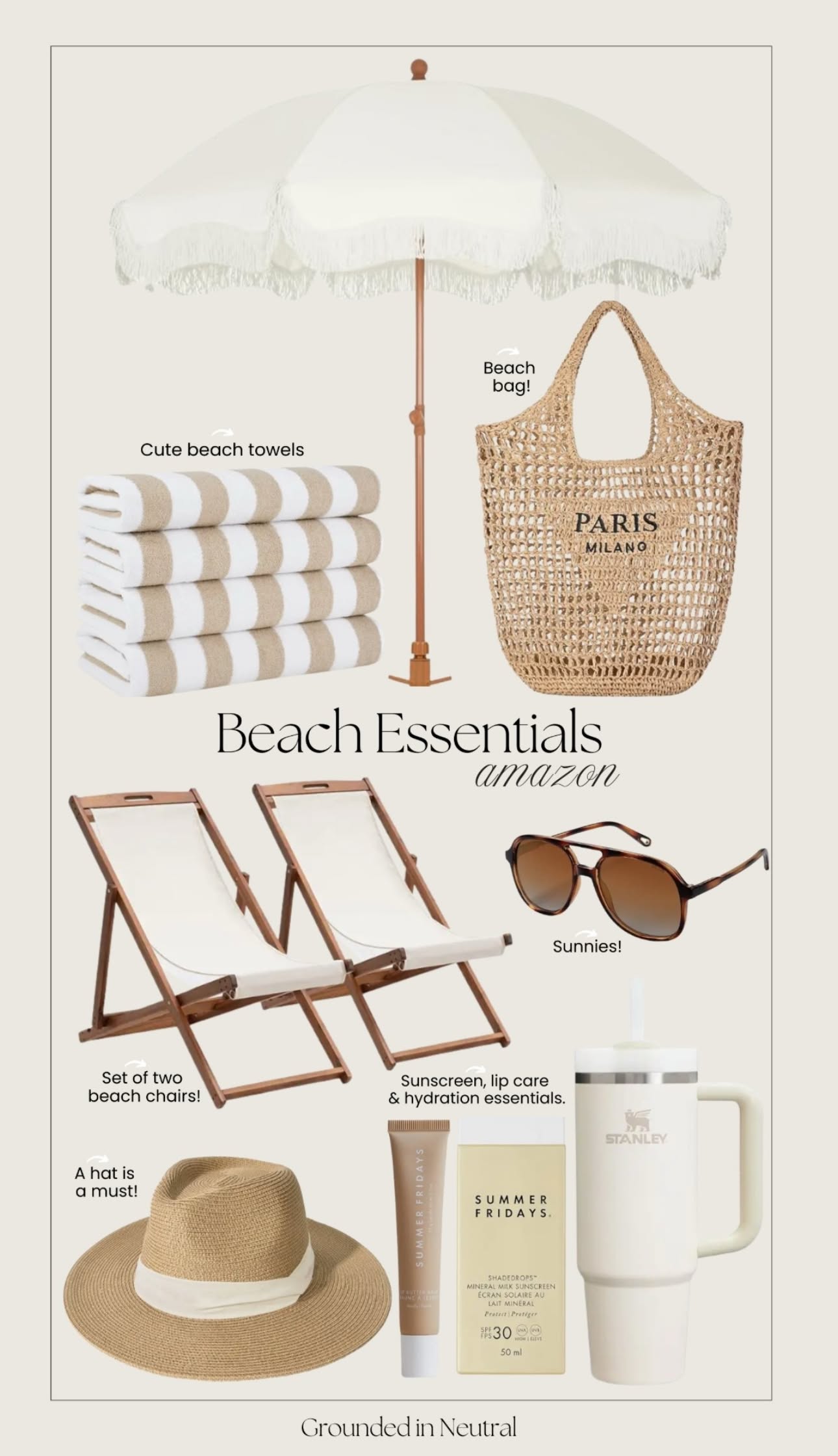Viral Amazon Beach Finds Everyone Is Buying These amazon beach essentials must haves are perfect for beach holidays and come with fast shipping. Shop now on Amazon and enjoy your beach vacation like never before. #AmazonFinds #TravelEssentials #TravelHacks #AmazonBestSellers #TravelInspo