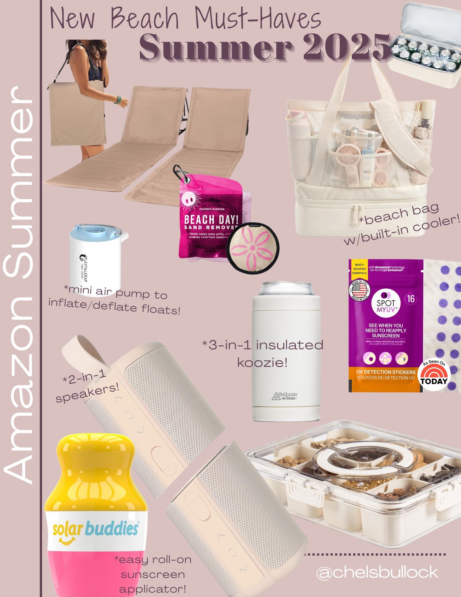 Best Amazon Beach Must Haves for Summer Travel   These best beach travel accessories amazon are perfect for summer trips and come with fast shipping.  Don’t miss these summer deals and enjoy your beach vacation like never before.  #SummerTravel #VacationMode #BeachVibes #VacationReady #BeachAccessories