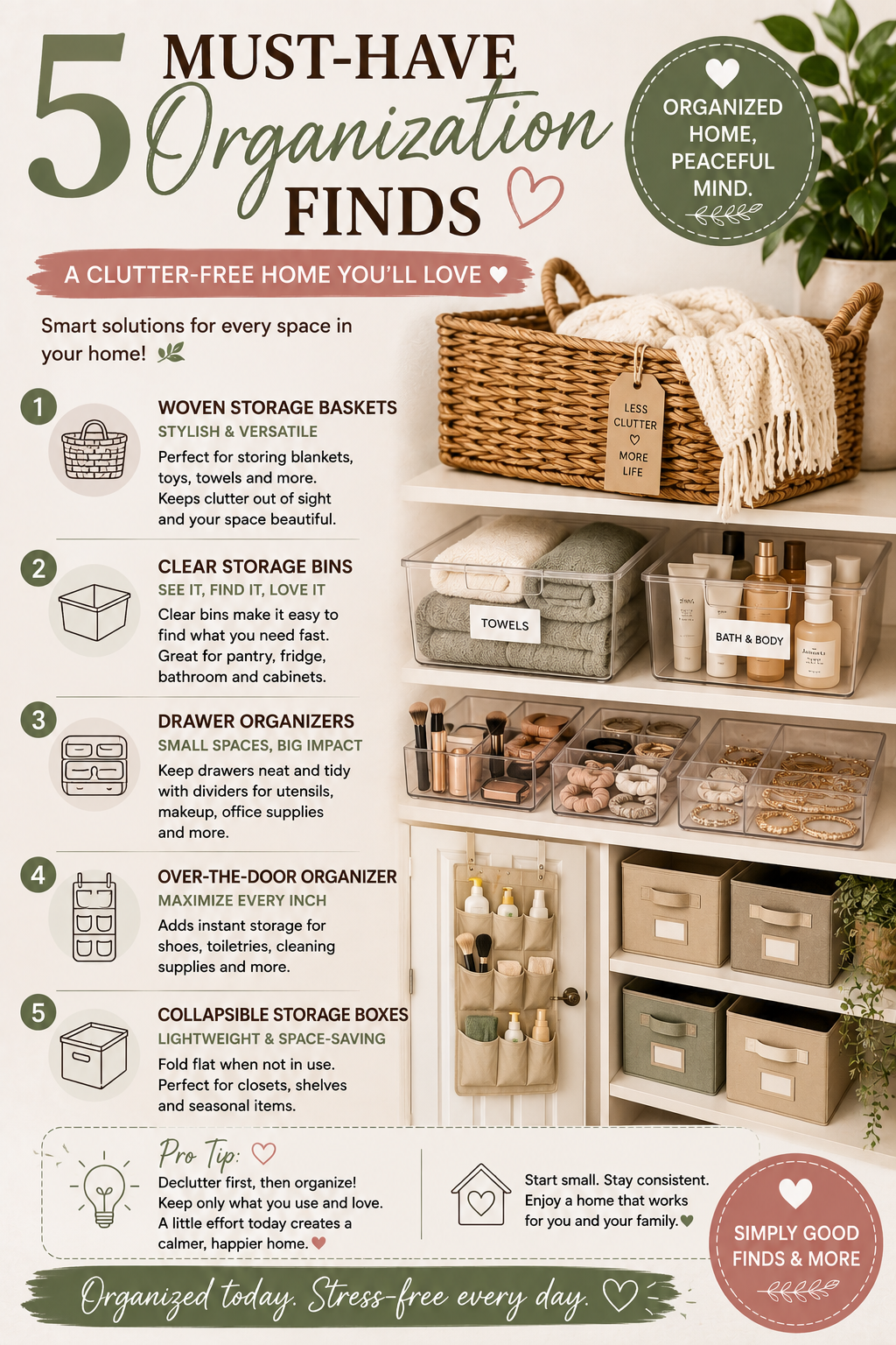 5 Must-Have Organization Finds for a Clutter-Free Home 🏡 #HomeFinds #Organization