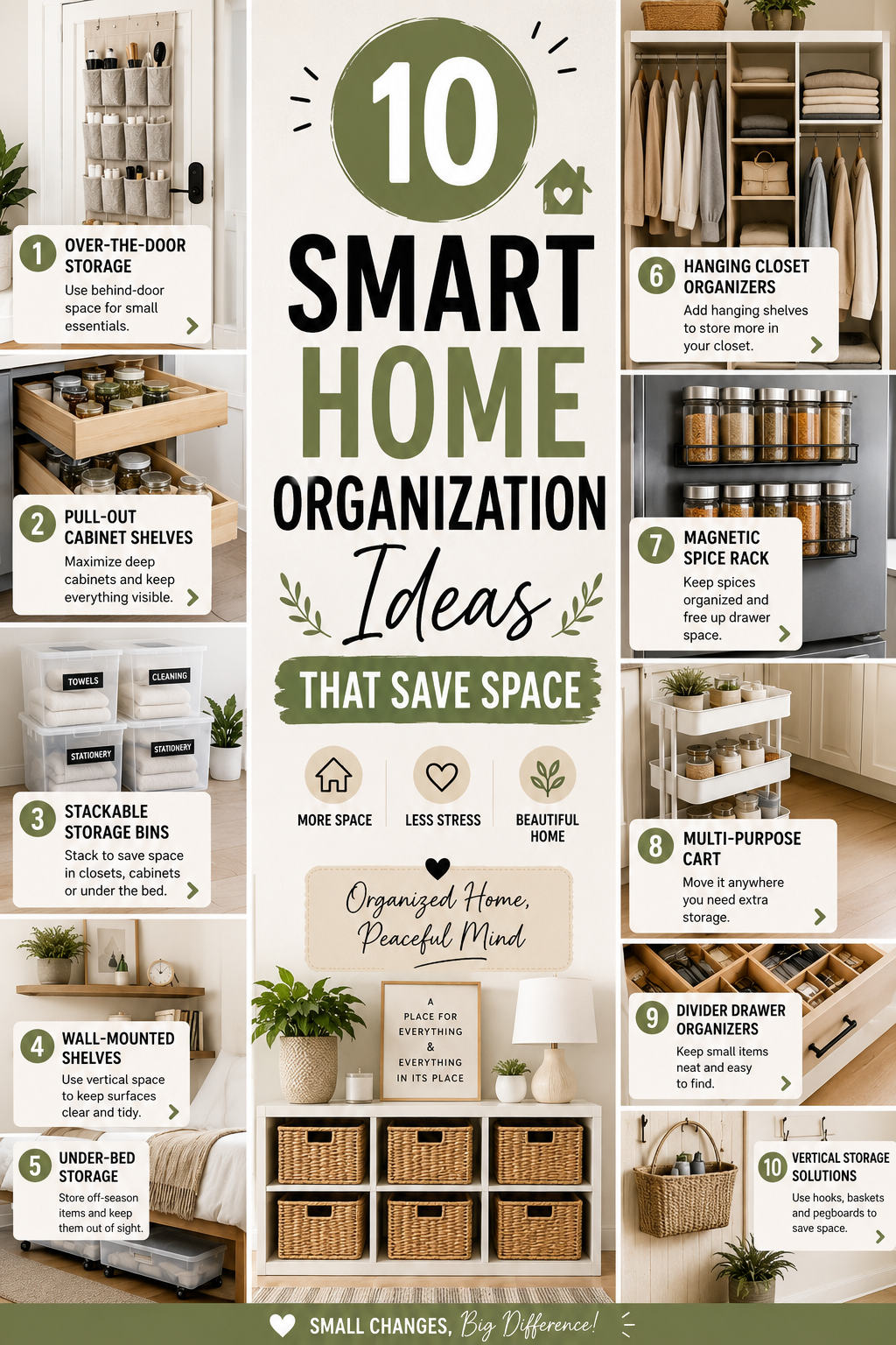 10 Home Organization Ideas to Save Space
