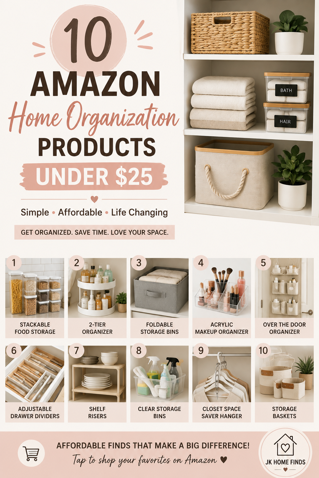 10 Amazon Home Organization Products Under $25